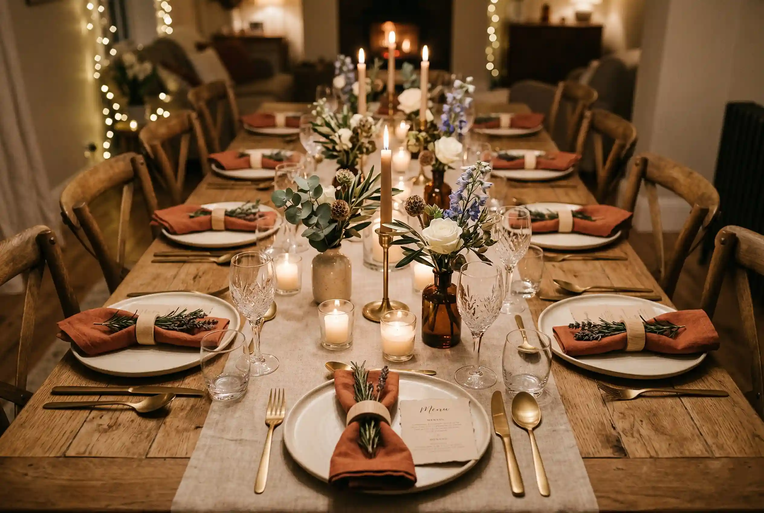 Table décorée pour un anniversaire adulte — fête privée personnalisée